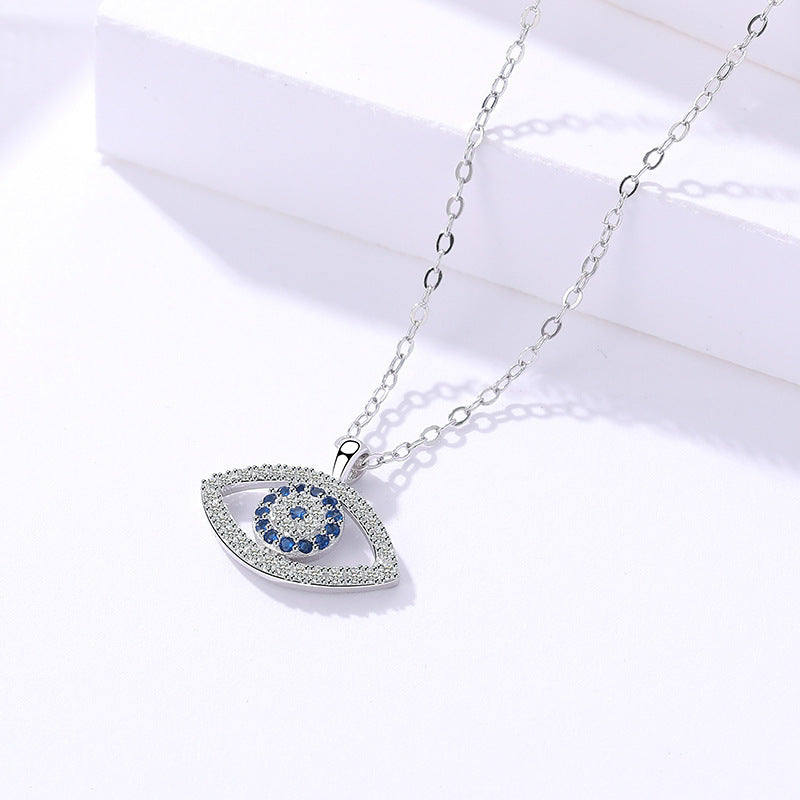 Demon Eye Halsband med Öga-hänge S925 Sterling Silver Jewelry